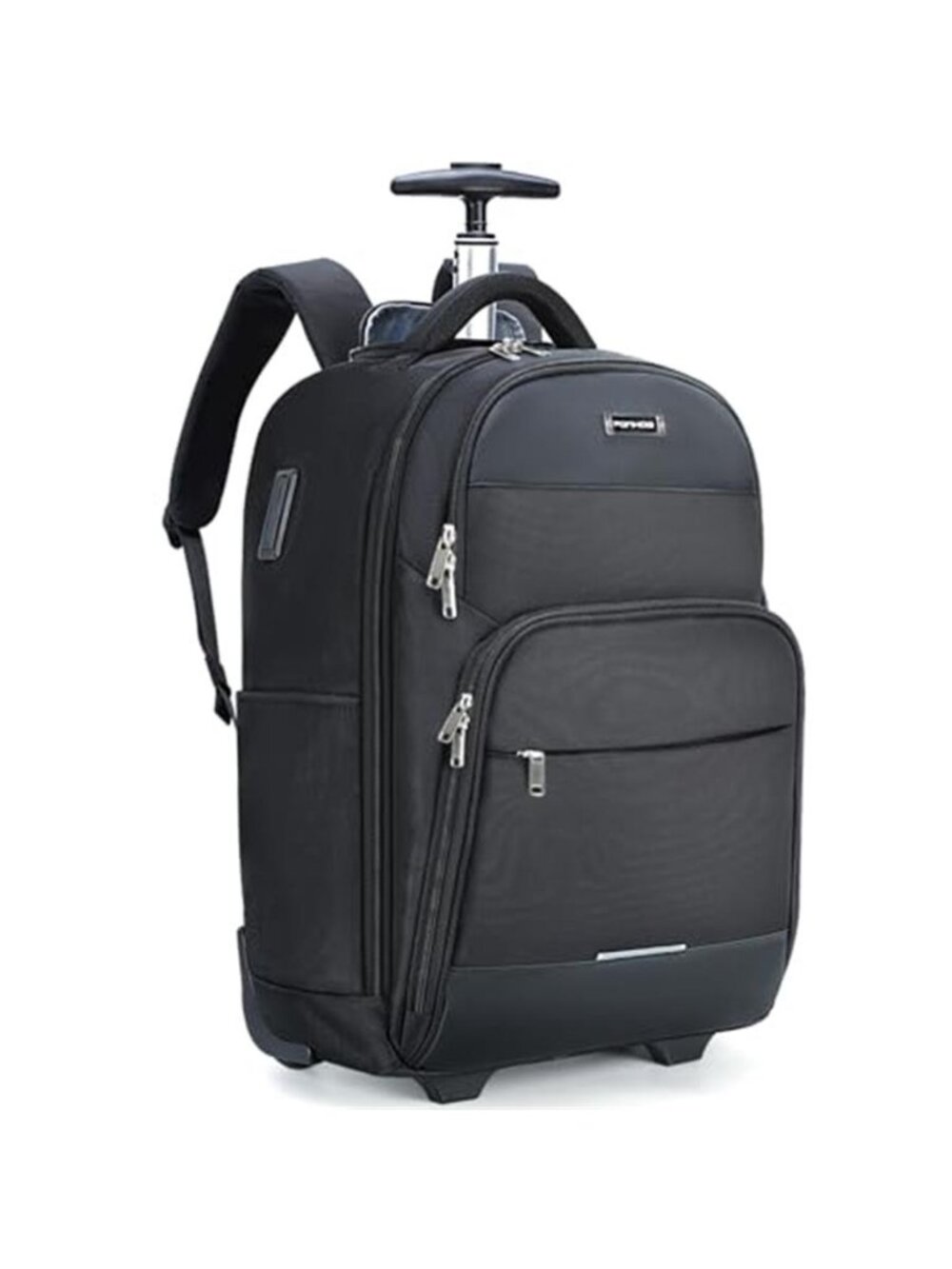 Rolling Backpack Laptop Travel Bag Wheeled Carry On USB Business 30L Backpack